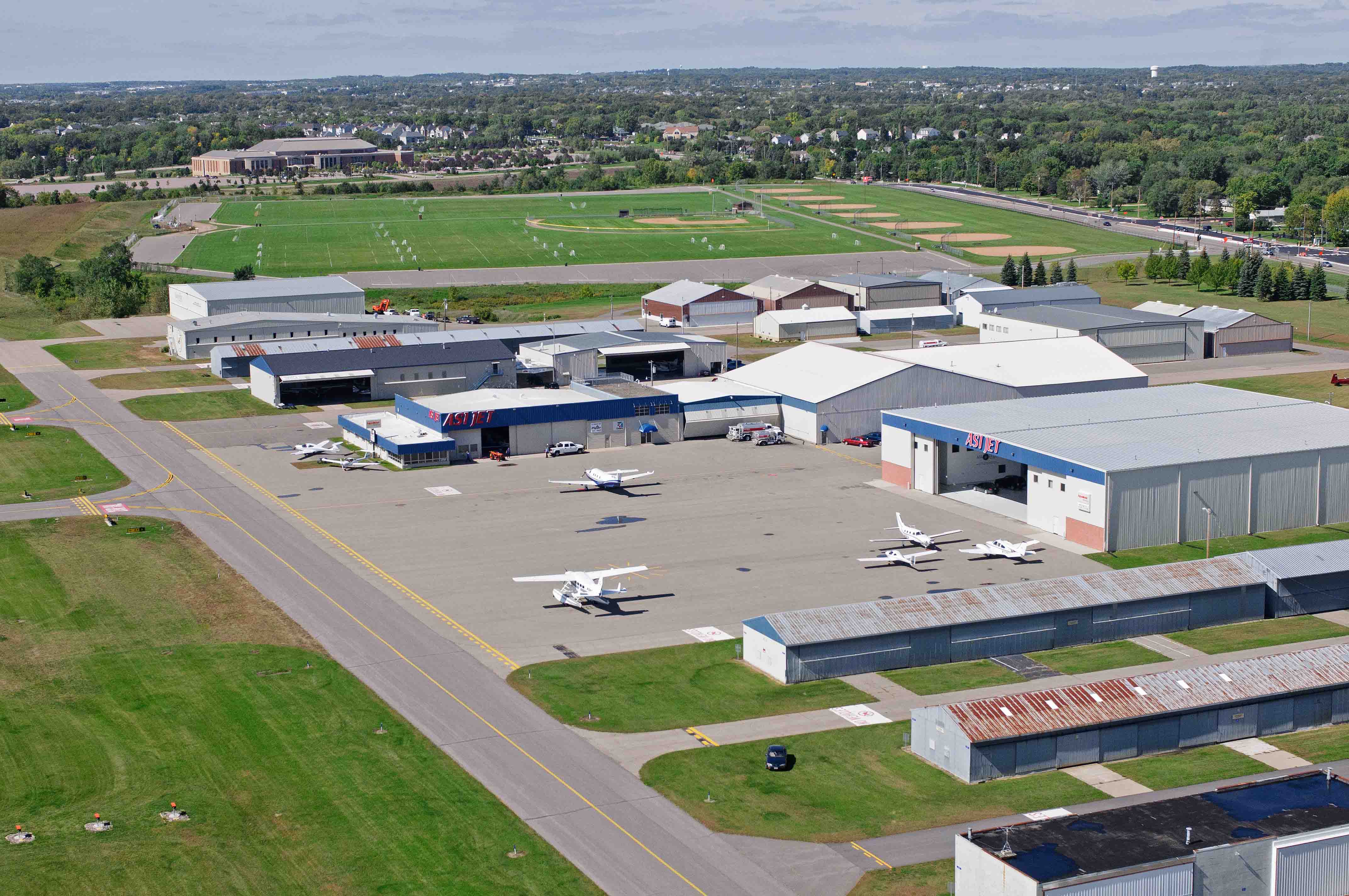 Arial View of a Rural Minnesota Airport